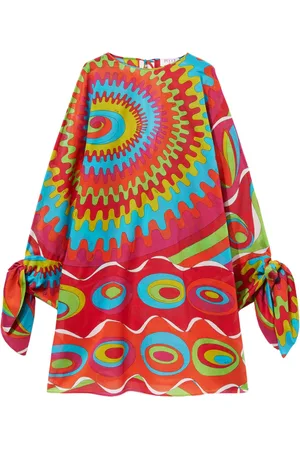 Puccini Vestido corto estilo caftán Bersaglio
