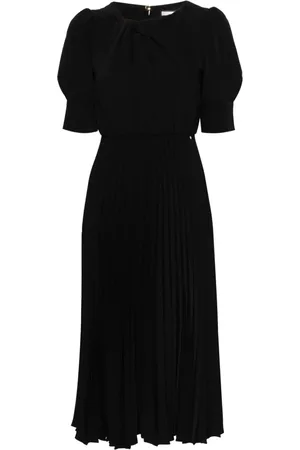 NISSA Vestido midi con diseño plisado