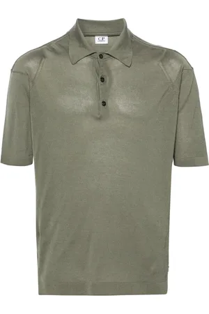 C.P. Company Playera tipo polo de tejido fino manga corta