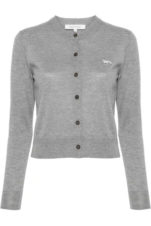 Maison Kitsuné Cárdigan con logo bordado
