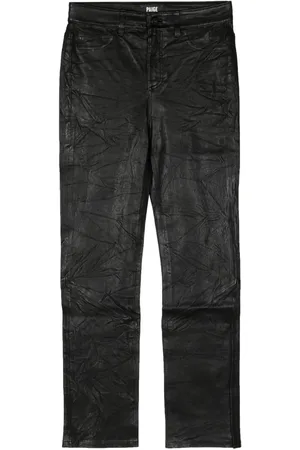 Paige Jeans rectos con efecto arrugado