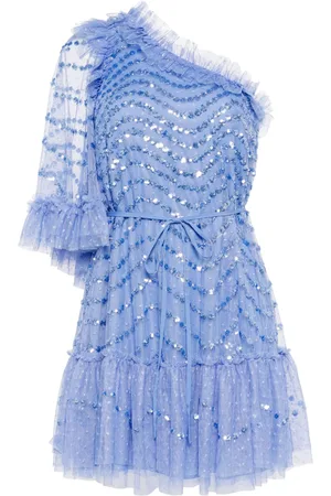 Needle & Thread Vestido corto Shimmer Wave