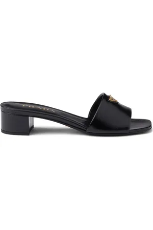 Prada Sandalias con aplique del logo y tacón de 35mm