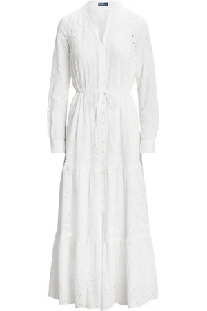 Ralph Lauren Vestido largo con ojales