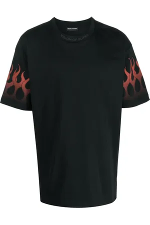 Vision Of Super Playera con llamas estampadas