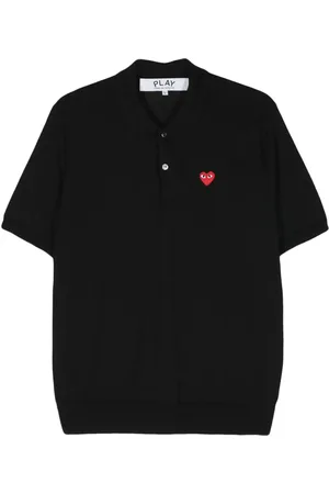 Comme des Garçons Playera tipo polo con parche de corazón