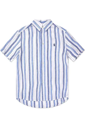 Ralph Lauren Camisa con logo bordado y motivo de rayas