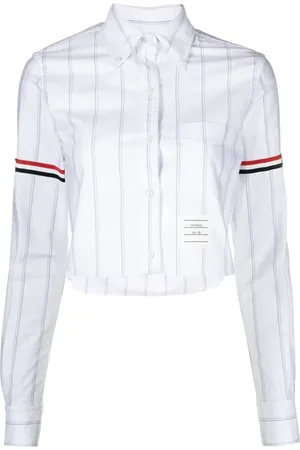 Thom Browne Camisa corta con rayas estampadas