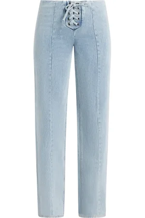 ROTATE Jeans rectos con detalle de agujetas