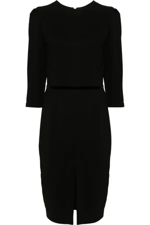 Styland Vestido midi con detalle de terciopelo
