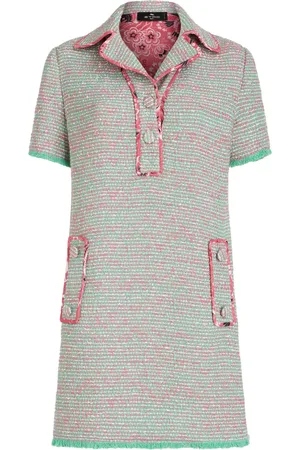 Etro Vestido corto de tweed estilo playera tipo polo