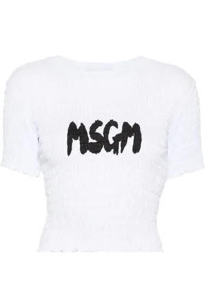 Msgm Playera con logo estampado