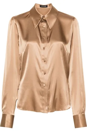 Styland Camisa satinada con cuello oversize