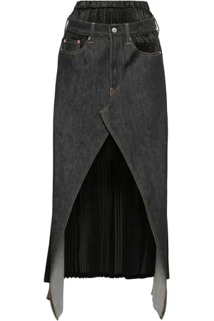 JUNYA WATANABE Falda de mezclilla con diseño deconstruido