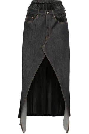 JUNYA WATANABE Falda de mezclilla con diseño deconstruido