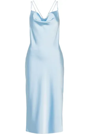 ROTATE Slip dress midi de satén
