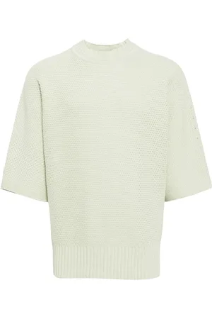 Issey Miyake Playera de tejido grueso con cuello falso