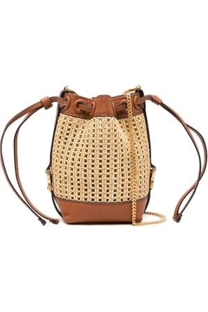 Chloé Bolsa bucket de rafia Marcie mini