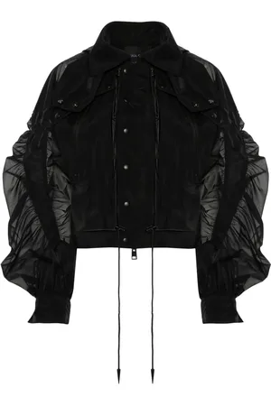 MUGLER Chamarra bomber semitransparente con capucha