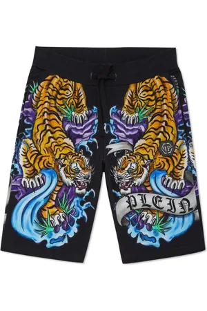 Philipp Plein Shorts con estampado de tatuaje y cordones