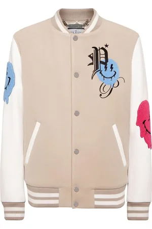 Philipp Plein Chamarra bomber reversible con aplique Smiley