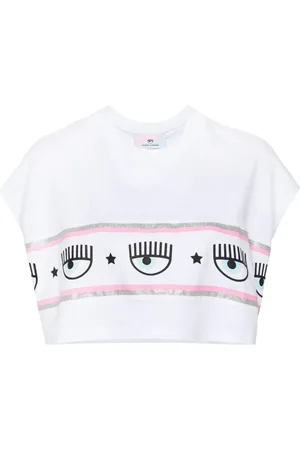 Chiara Ferragni Playera corta con motivo Eyelike
