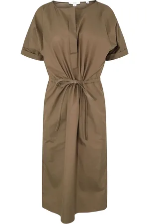Vince Vestido midi con cordones en la cintura