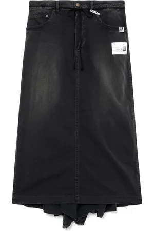 Maison Mihara Yasuhiro Falda de mezclilla drapeada
