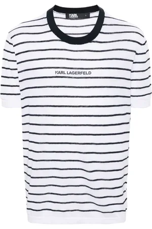 Karl Lagerfeld Playera tejida con motivo de rayas