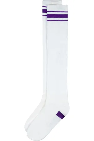 TEAM WANG design Calcetines tejidos de canalé con rayas