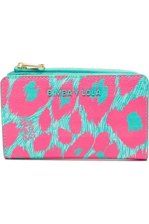 Bimba y Lola Cartera plegable con estampado de leopardo