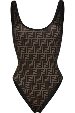 Fendi Traje de baño con logo FF estampado