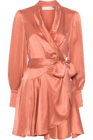 ZIMMERMANN Vestido de seda corto con diseño cruzado