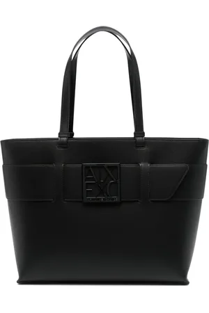 Armani Exchange Tote con placa del logo
