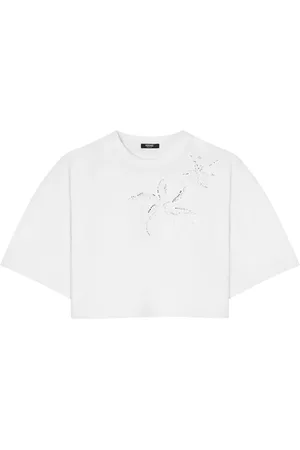 VERSACE Playera corta con logo bordado