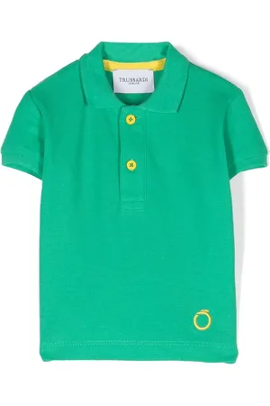 Trussardi Playera tipo polo con logo bordado