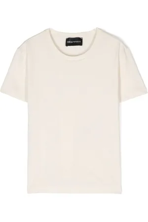 Emporio Armani Playera con logo de cristales