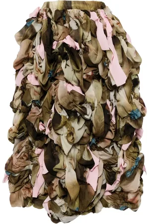 Comme des Garçons Falda midi con diseño a capas