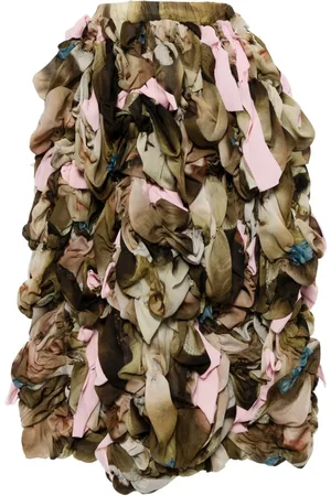 Comme des Garçons Falda midi con diseño a capas