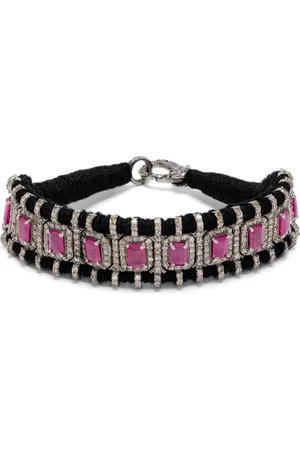 JIA JIA Pulsera con diamantes y rubíes