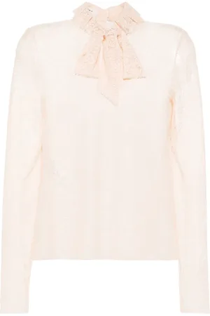 Serafini Blusa con encaje floral