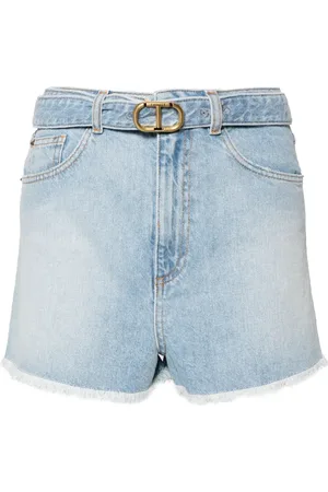 Twin-Set Shorts de mezclilla con cinturón