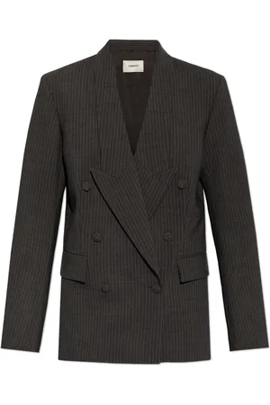 COPERNI Blazer con rayas diplomáticas estampadas y doble botonadura