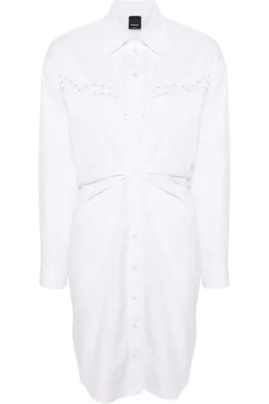 Pinko Vestido camisero con detalle de ojales