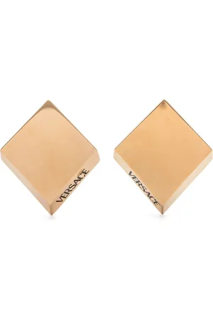 VERSACE Aretes largos con forma de mosaico