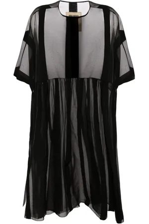 UMA WANG Vestido midi con diseño transparente