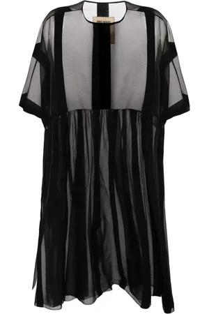 UMA WANG Vestido midi con diseño transparente