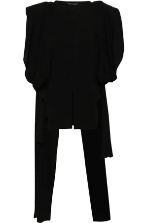 YOHJI YAMAMOTO Asymmetric puff-sleeve blouse