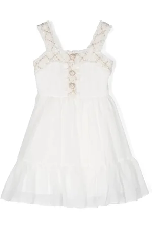 PATACHOU Vestido acampanado con detalle de tweed