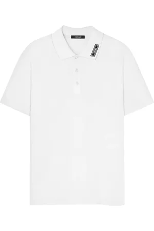 VERSACE Playera tipo polo con logo años 90